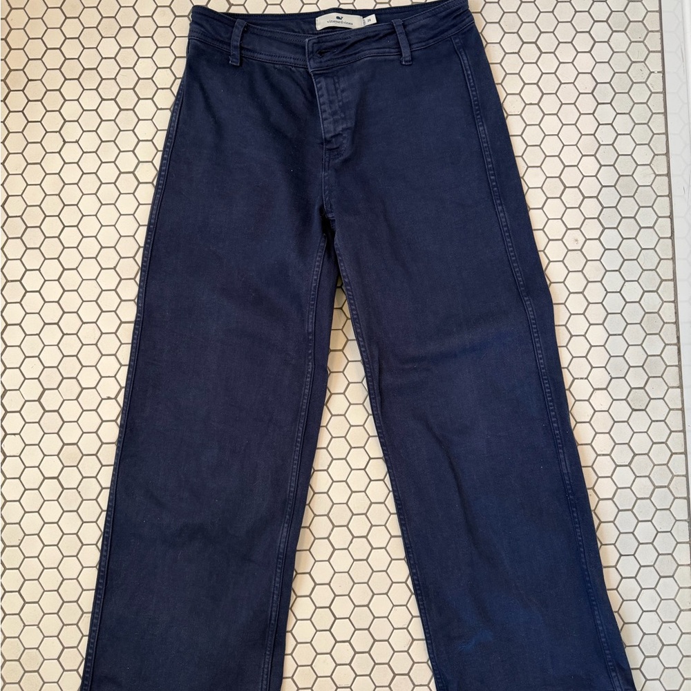 Vineyard Vines Women’s High Rise Straight Crop- Navy Sz 26